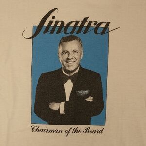 Vintage Frank Sinatra Graphic T Shirt Lightweight Tee Single Stitch 41" Chest L